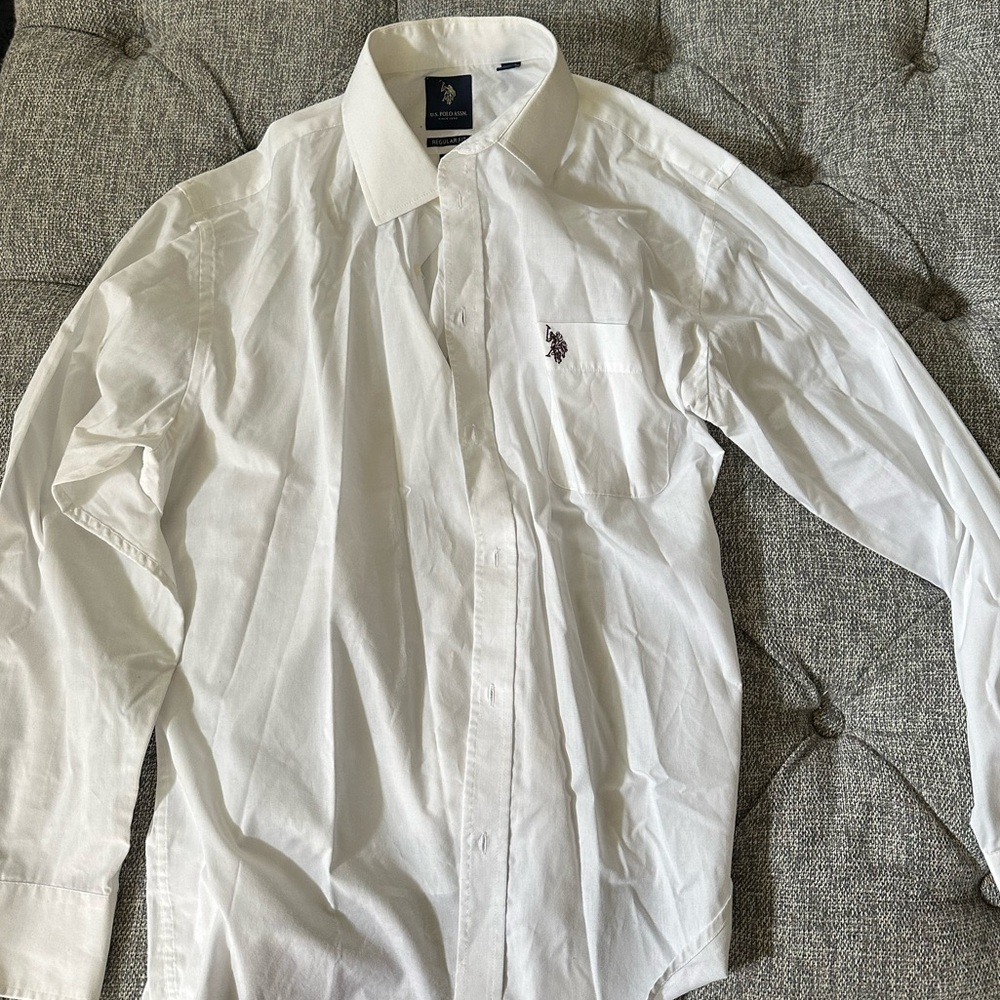 White Polo Dress Shirt